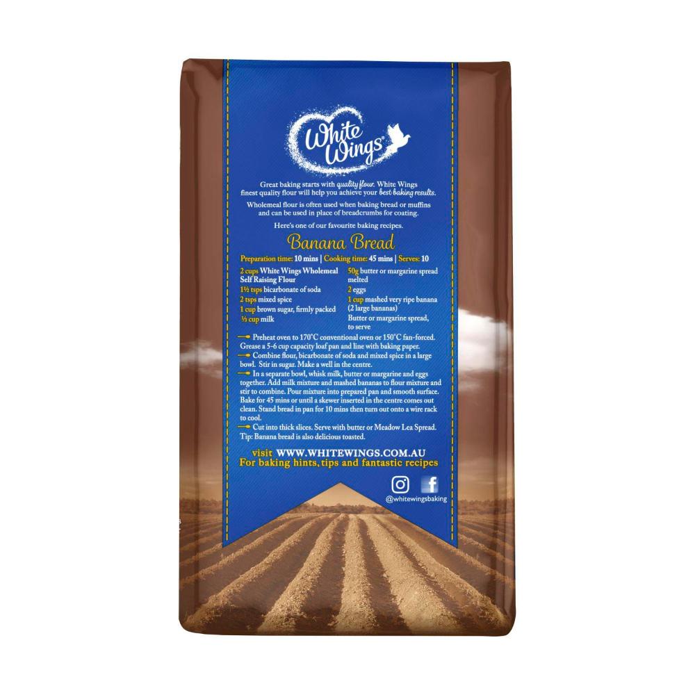 White Wings Wholemeal Self Raising Flour - 1kg