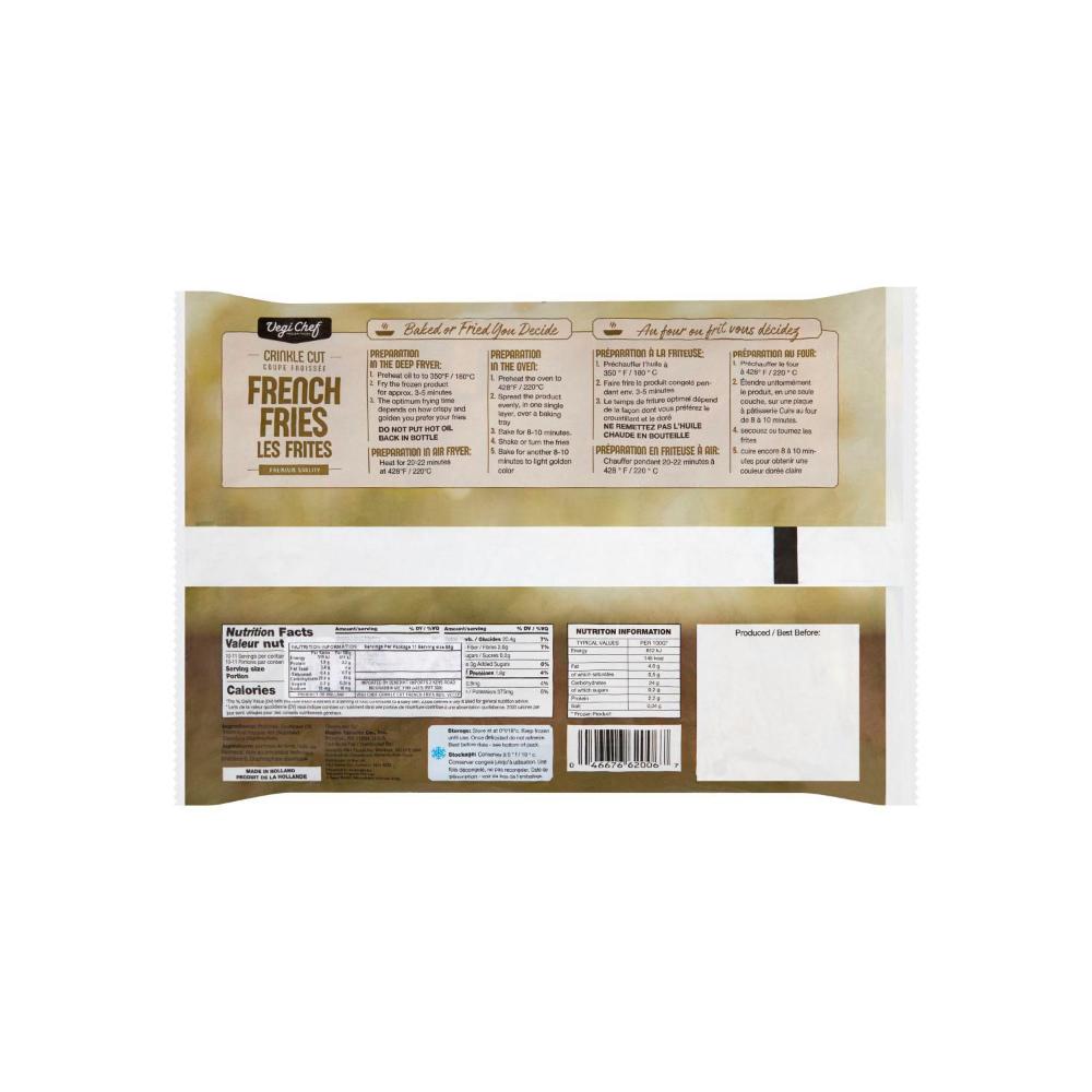 Vegi Chef Crinkle French Fries - 907g