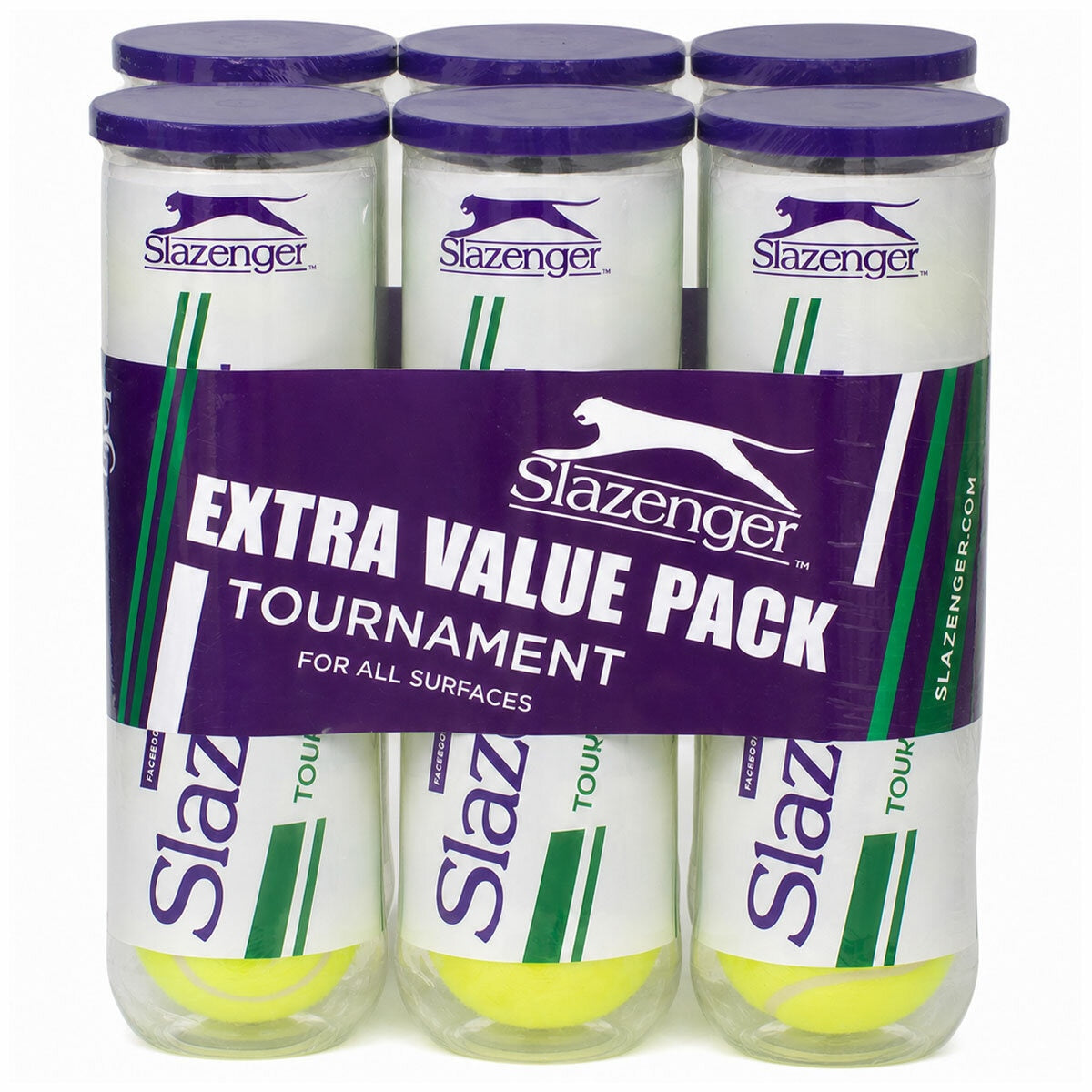 Slazenger Tournament Tennis Balls Set Yellow Itf Approved 2 x 12 Pack