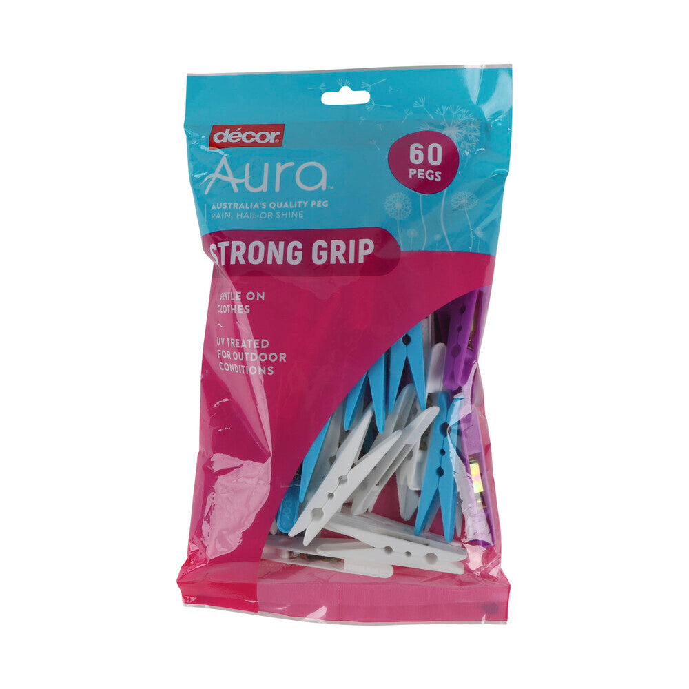 Aura Strong Grip Peg - 60 pack