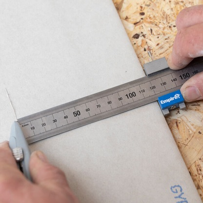 Empire Stainless Steel Ruler Stop - Adjustable Tool - 150mm to 1000mm