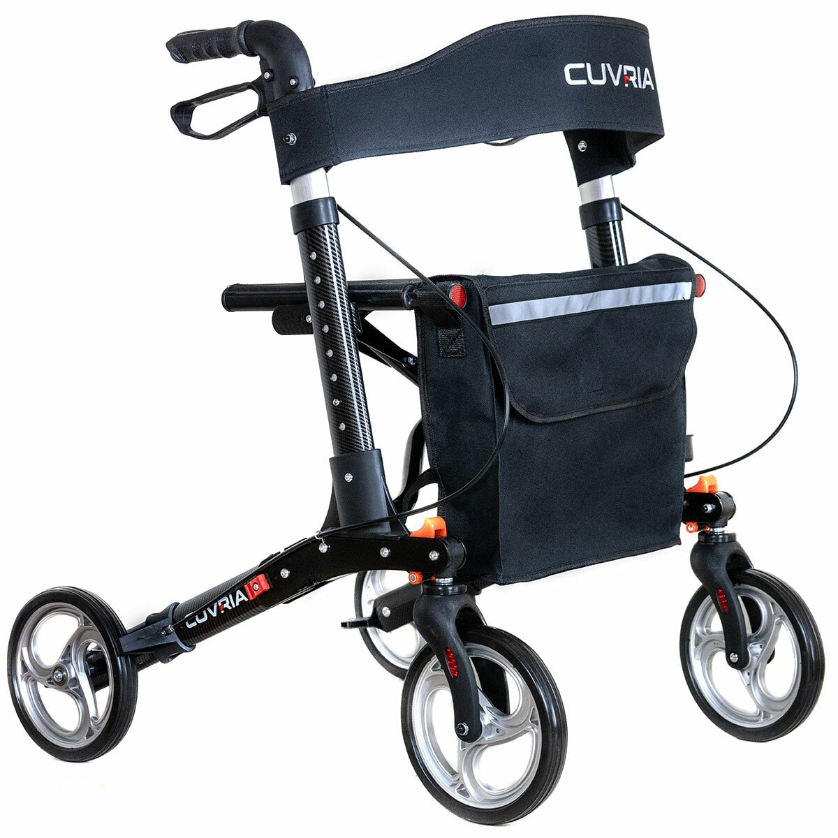 Cuvria Rollator Carbon Fibre Print Wheel Lightweight Aluminium 20.3cm