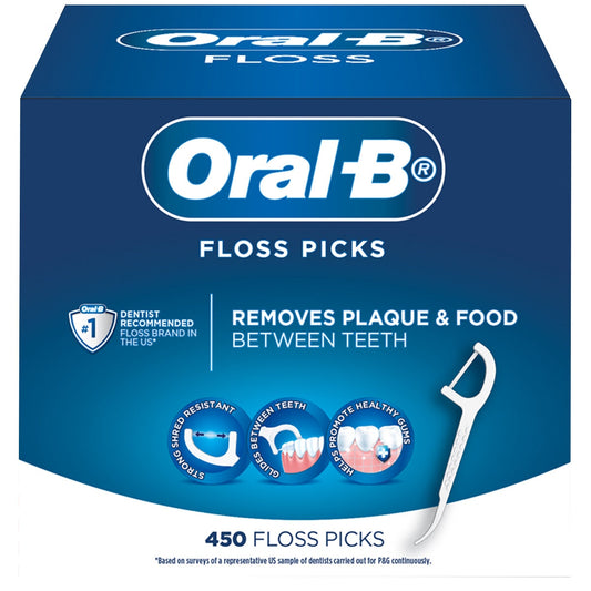Oral-B Floss Picks Ph Shield Gentle Plaque Removal 450 Pack