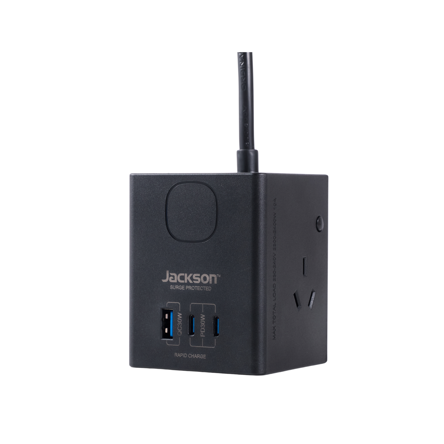 Jackson Power Cube - 3 Outlet - 1.2m - Black