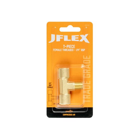 Jflex Brass T- Piece Female Threaded 1/4" BSP