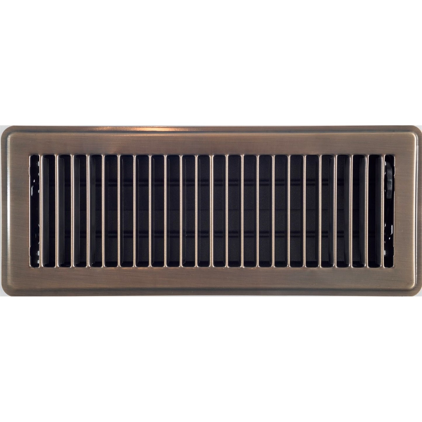 Accord Louvered Floor Register - 10 x 30cm - Antique Brass