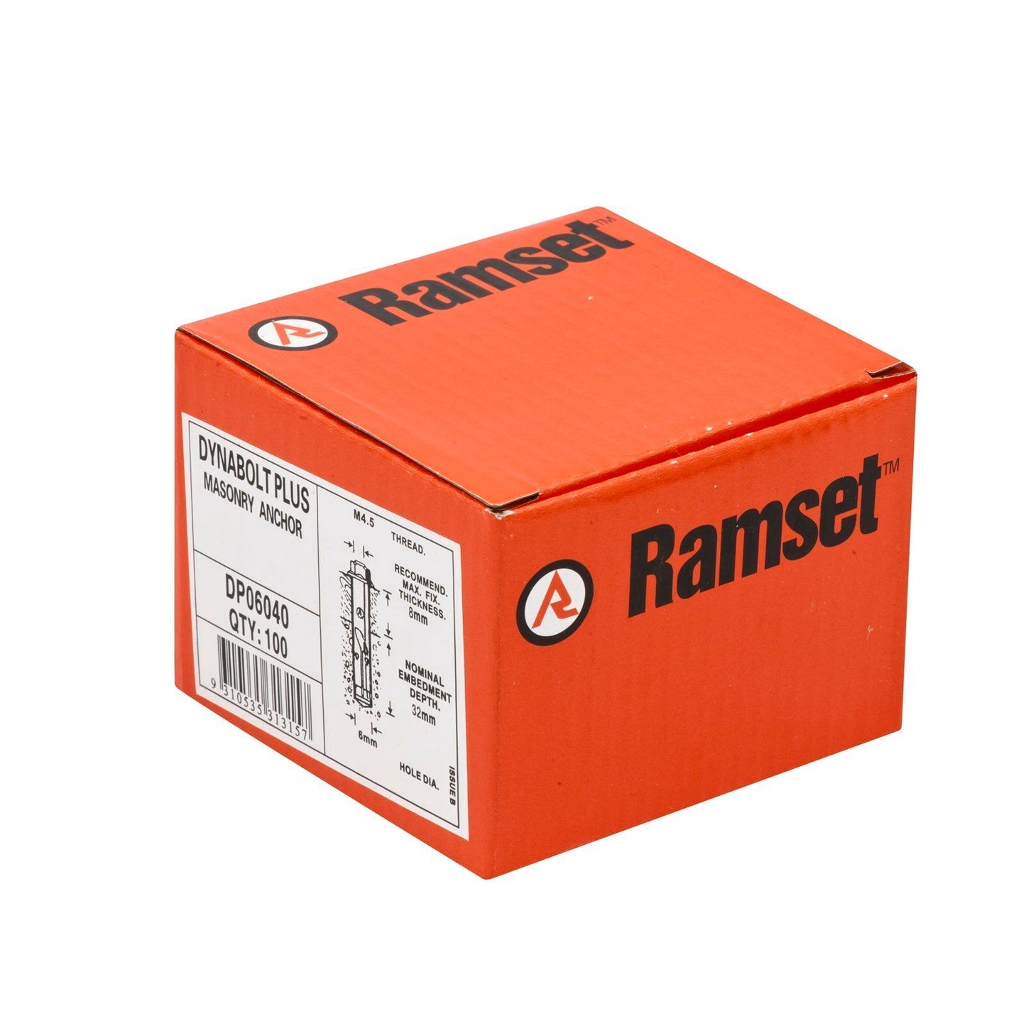 Ramset DynaBolt Plus - 6 x 40mm - 100 Pack