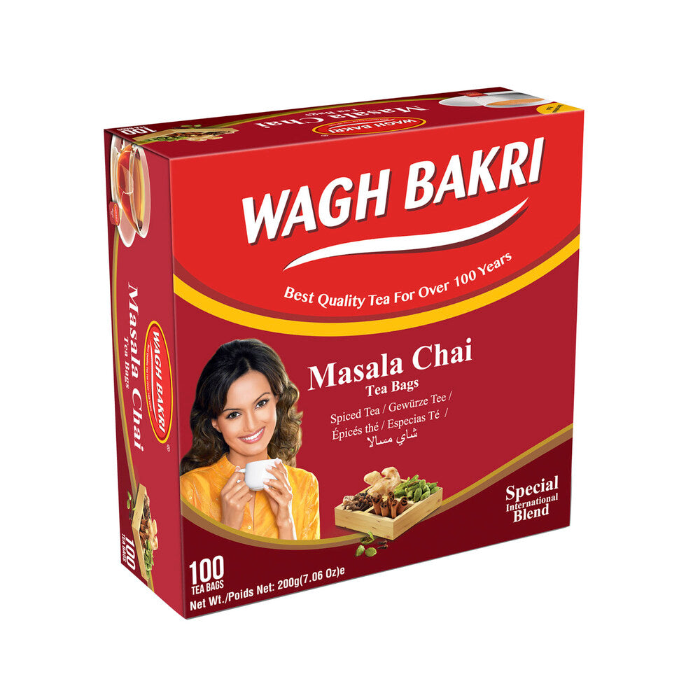 Wagh Bakri Masala Chai Tea Bags 200g - 100 Pack