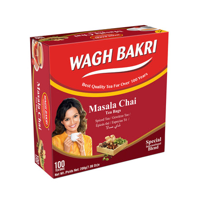 Wagh Bakri Masala Chai Tea Bags 200g - 100 Pack
