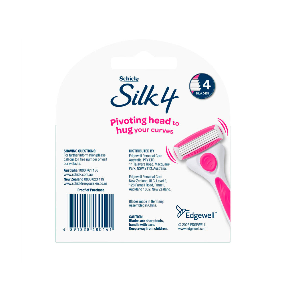 Schick Silk 4 Refills - 4 pack