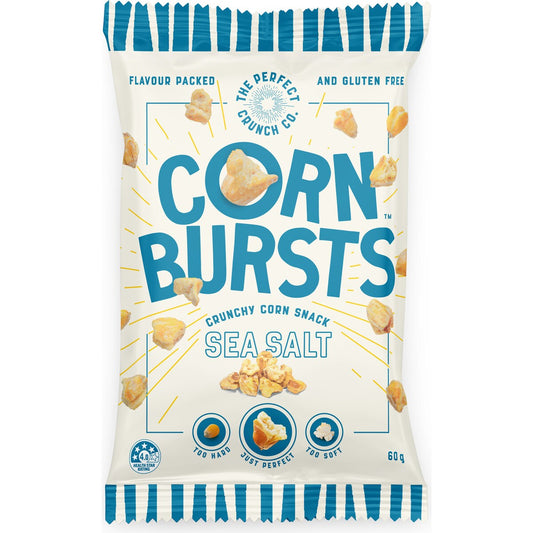 The Perfect Crunch Co Corn Bursts Sea Salt 60g