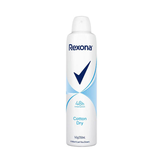 Rexona Women Deodorant 48hr Aerosol Cotton Dry - 250mL