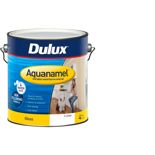 Dulux Extra Bright Gloss Aquanamel Enamel Paint - 4L