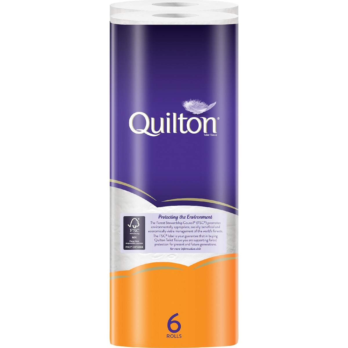 Quilton Triple Length 3 Ply Toilet Paper 6 Pack