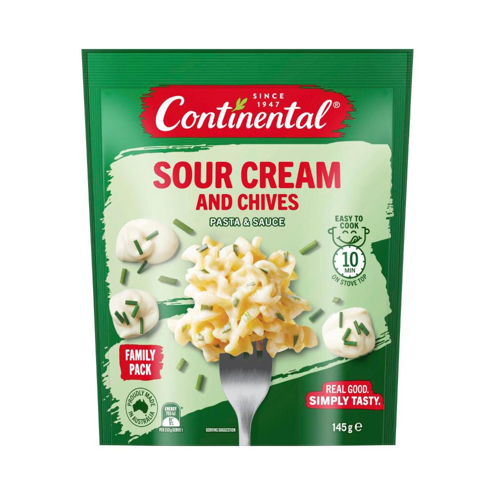 Continental Pasta & Sauce Family Sour Cream Chives - 145g