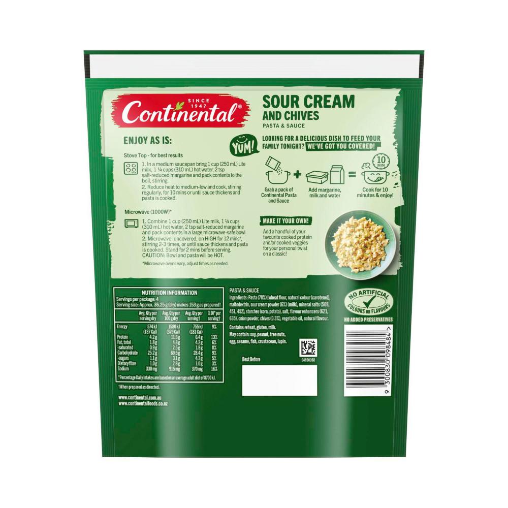 Continental Pasta & Sauce Family Sour Cream Chives - 145g
