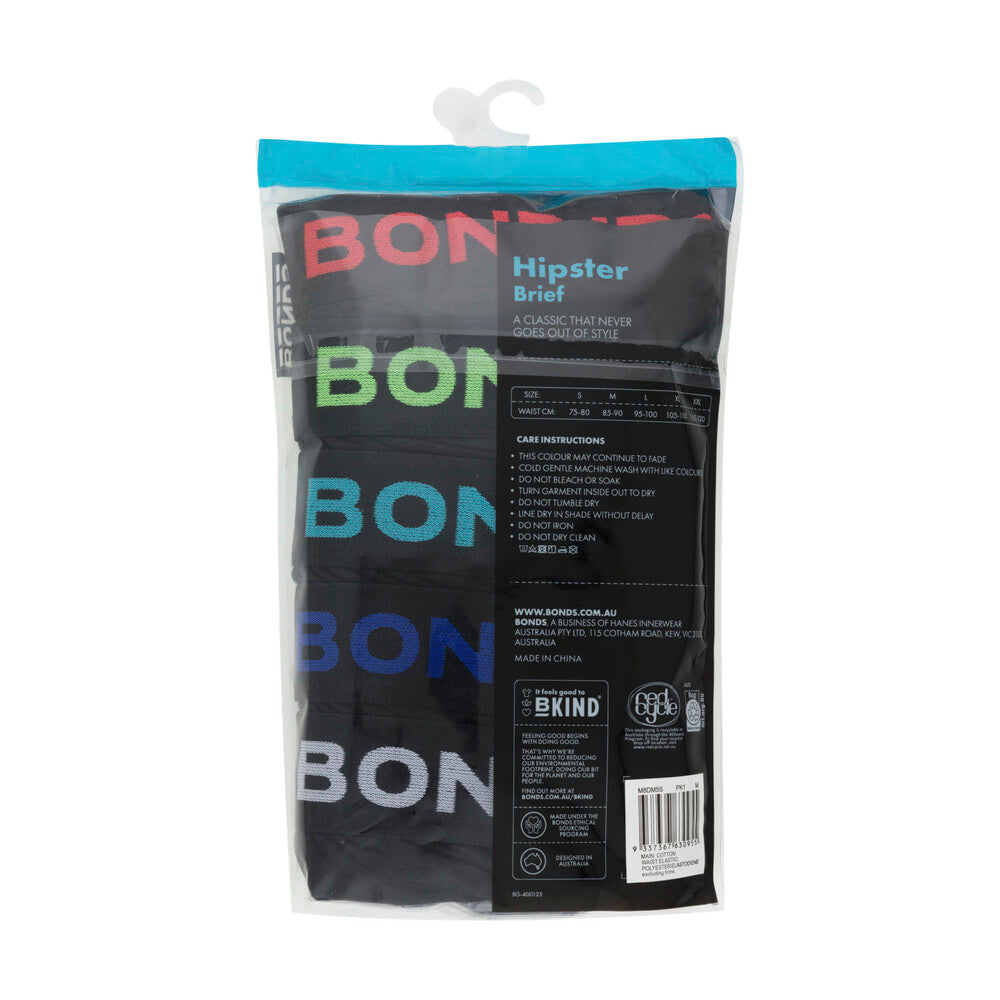Bonds Mens Hipster Briefs Large - 5 Pack