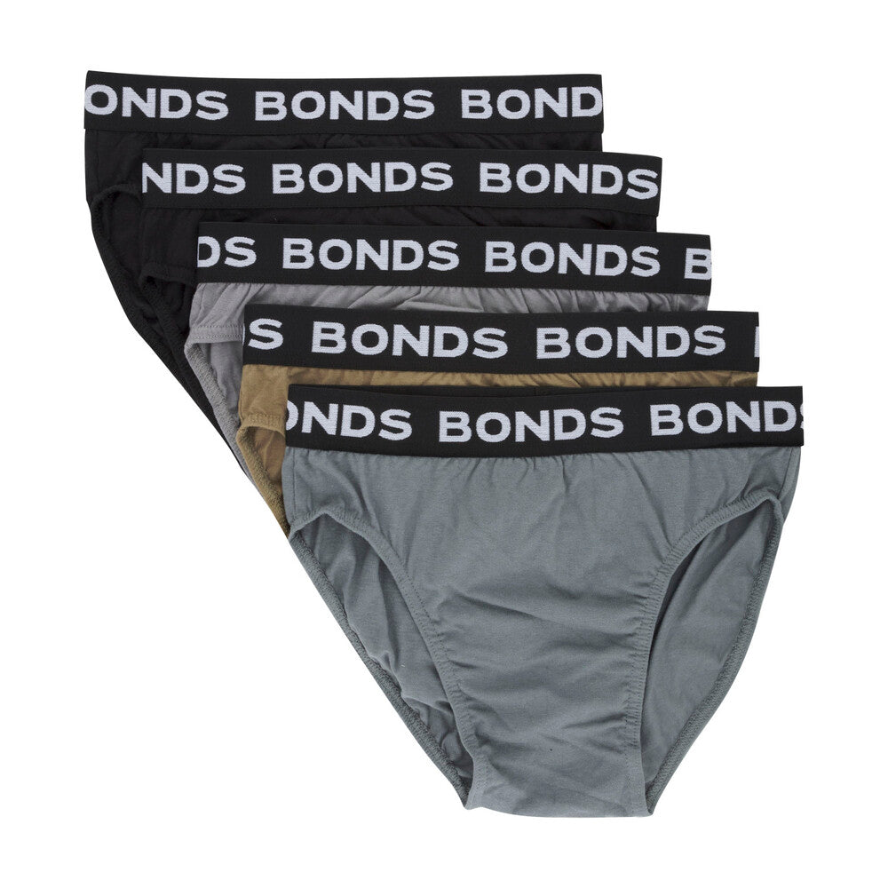 Bonds Mens Hipster Briefs Size L - 5 Pack