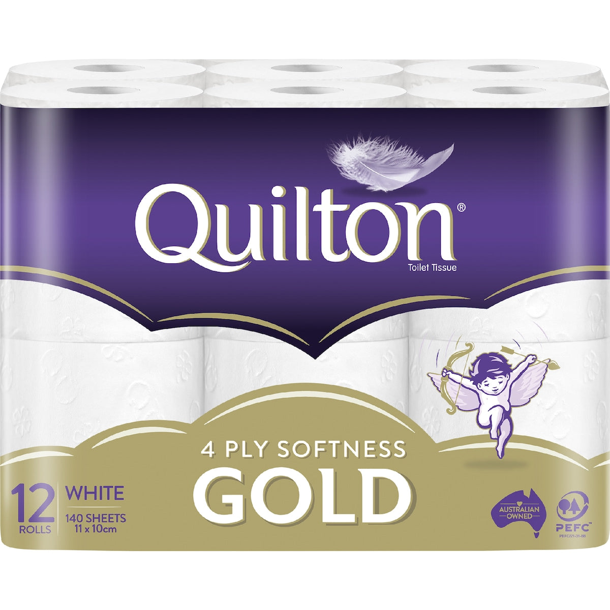 Quilton Gold 4 Ply Toilet Paper 12 Pack