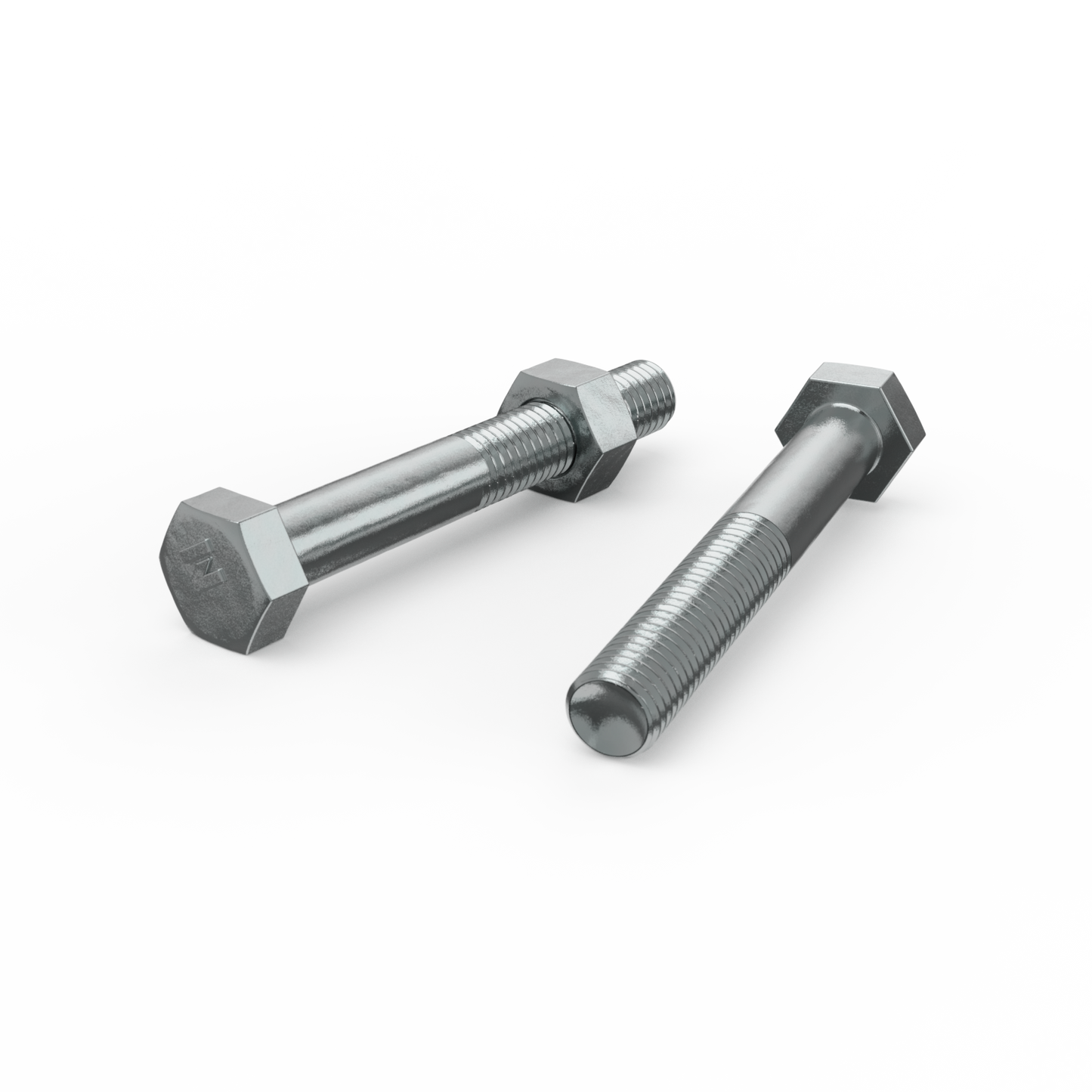 Zenith M10 Zinc Plated Hex Head Bolts and Nuts - 75mm - 25 Pack