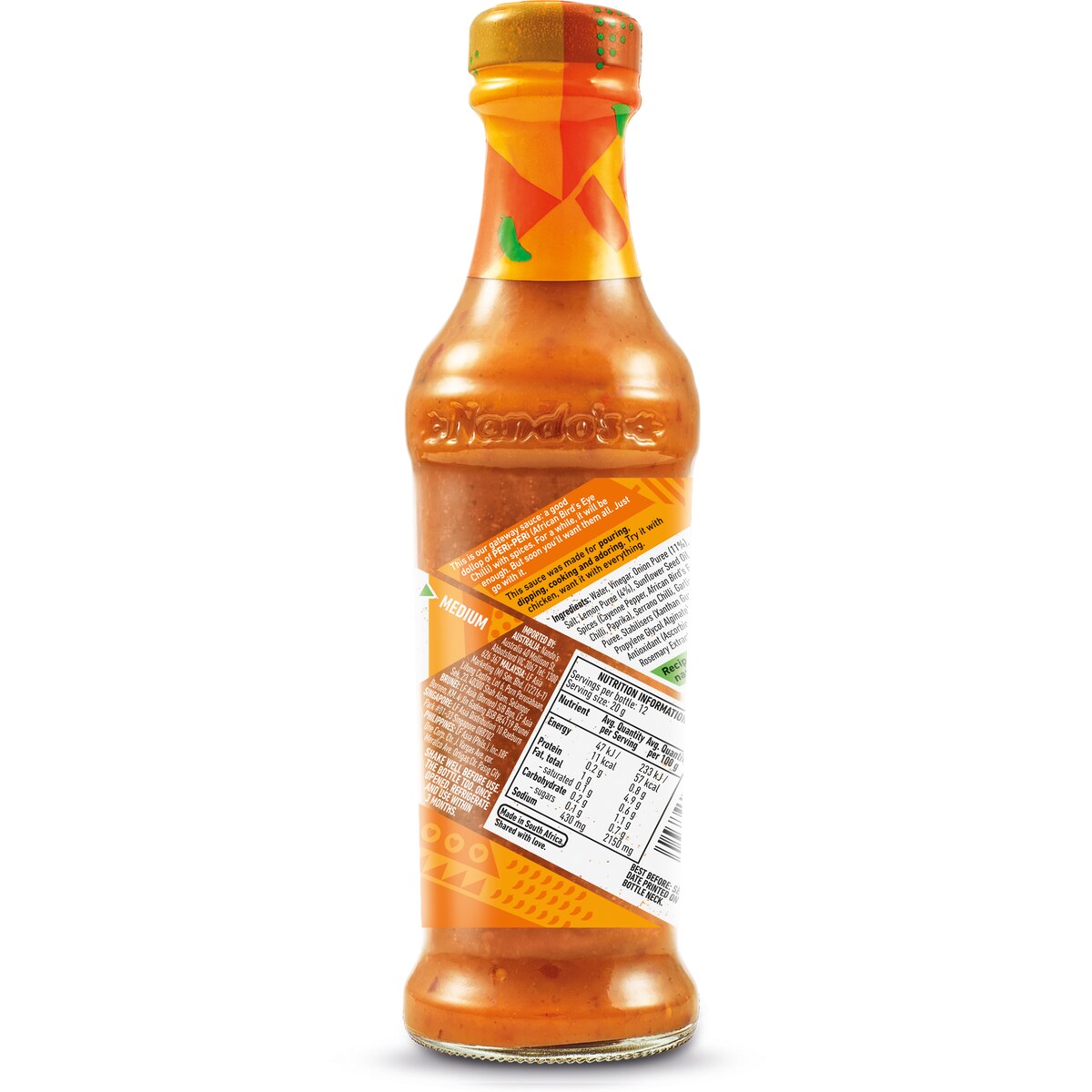Nandos Medium Peri-peri Chilli Sauce Peri Peri Sauce 250g