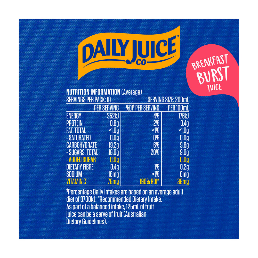 The Daily Juice Breakfast Burst Juice Chilled - 2L