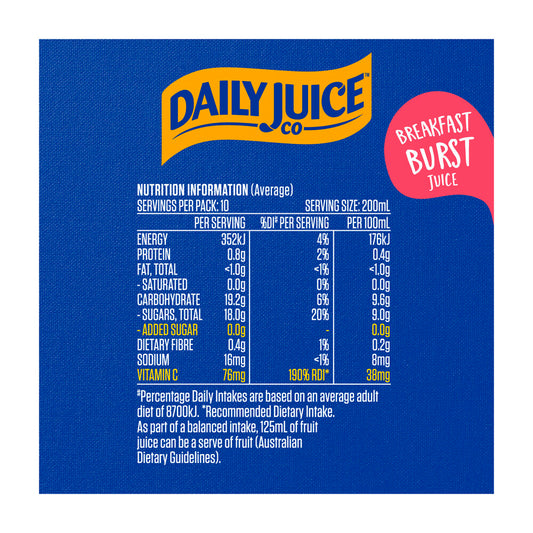 The Daily Juice Breakfast Burst Juice Chilled - 2L
