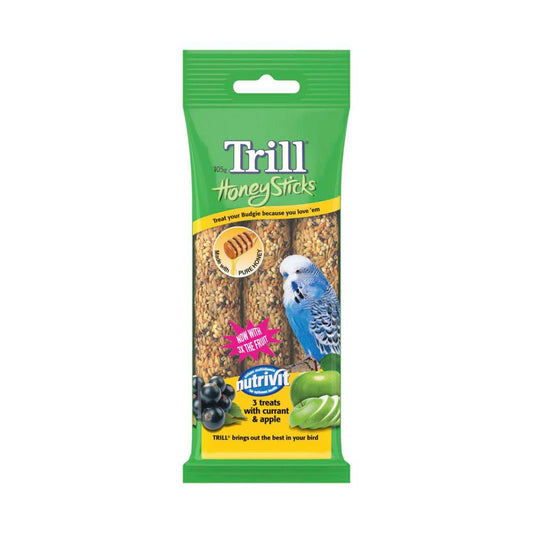 Trill Honey Sticks for Budgies Variety Pack Bird Treat - 3 pack