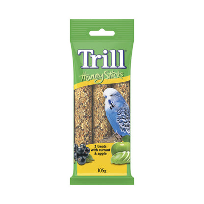 Trill Honey Sticks for Budgies Variety Pack Bird Treat - 3 pack