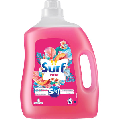 Surf Laundry Liquid Detergent Tropical 4l