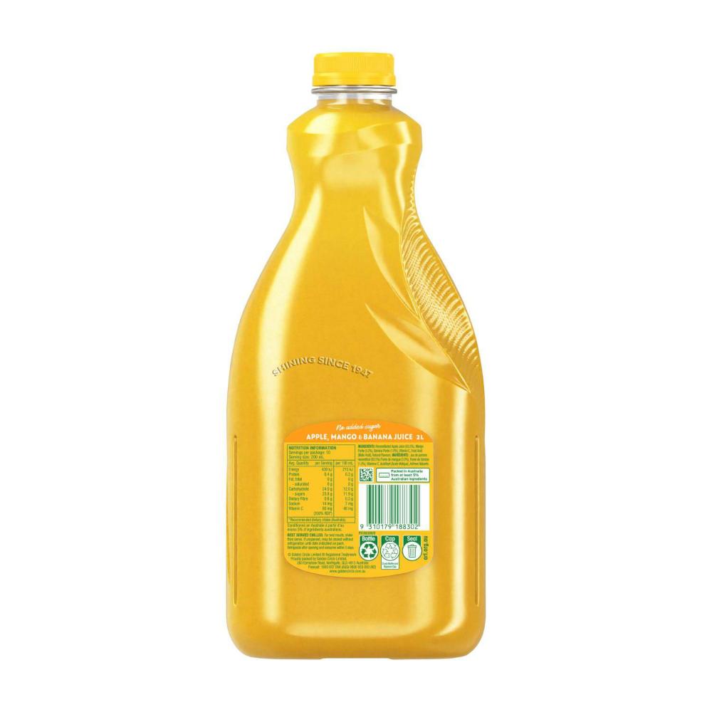 Golden Cire 100% Apple Mango Banana Juice - 2L