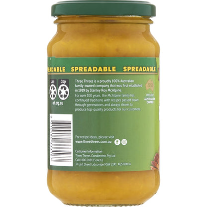 Three Threes Spreadable Sweet Mustard Pickles 390g