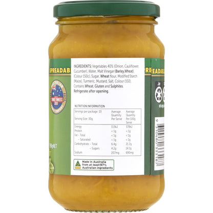 Three Threes Spreadable Sweet Mustard Pickles 390g