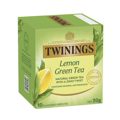 Twining's Green Tea And Lemon Tea Bags - 10 Pack