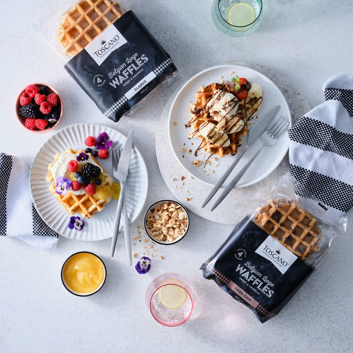 Toscano Waffles Choc Chip 360g