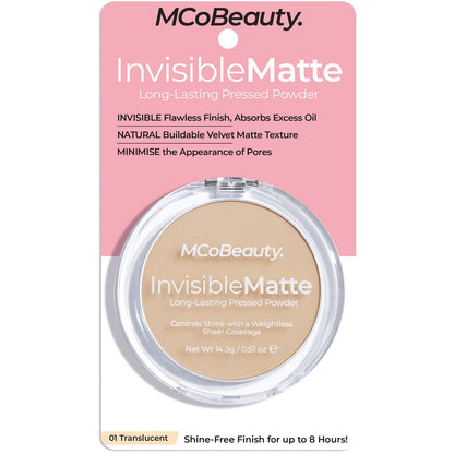Mcobeauty Invisible Matte Long Lasting Pressed Powder Translucent 14.5g