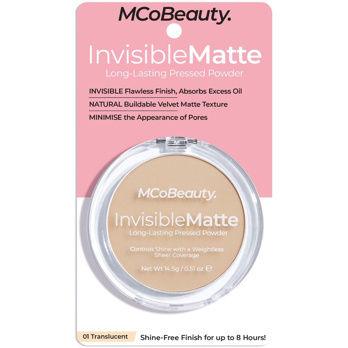 Mcobeauty Invisible Matte Long Lasting Pressed Powder Translucent 14.5g