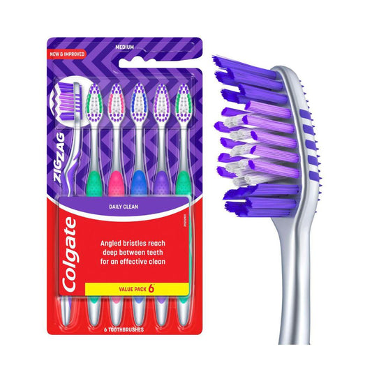 Colgate Zig Zag Medium Toothbrush Value Pack - 6 pack