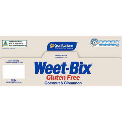 Weet-bix Gluten Free Coconut & Cinnamon Breakfast Cereal 400g