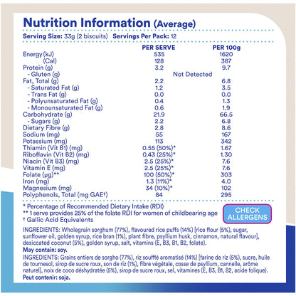 Weet-bix Gluten Free Coconut & Cinnamon Breakfast Cereal 400g