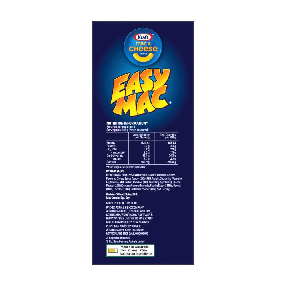 Kraft Easy Mac And Cheese Cheesy Chicken Pasta Macaroni Noodles - 280g