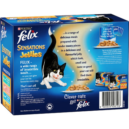 Felix Sensations Jellies Fish Selection Wet Cat Food 85g X 12 Pack