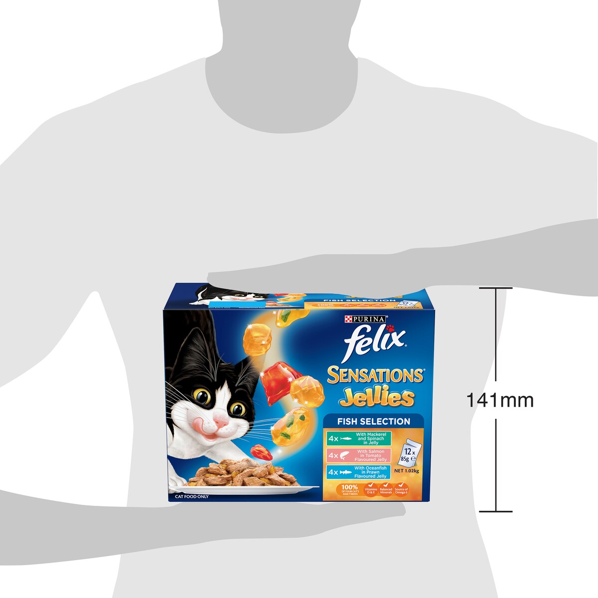 Felix Adult SensationsÂ Jellies Fish Selection Wet Cat Food 85g X12 Pack