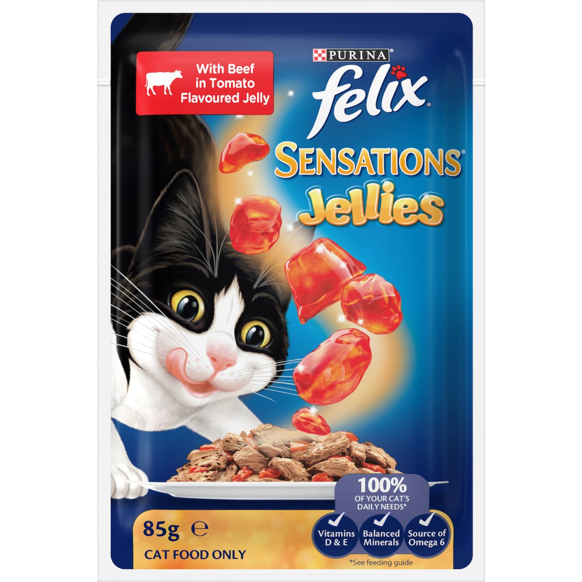 Felix Sensations Jellies Favourites Menu Wet Cat Food 85g X 12 Pack