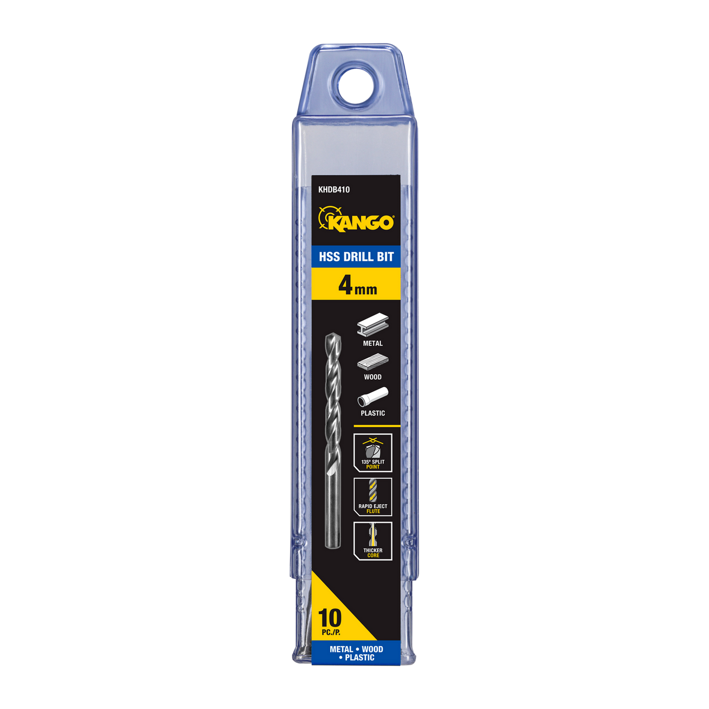 Kango HSS Drill Bit - 4mm - 10 Pack