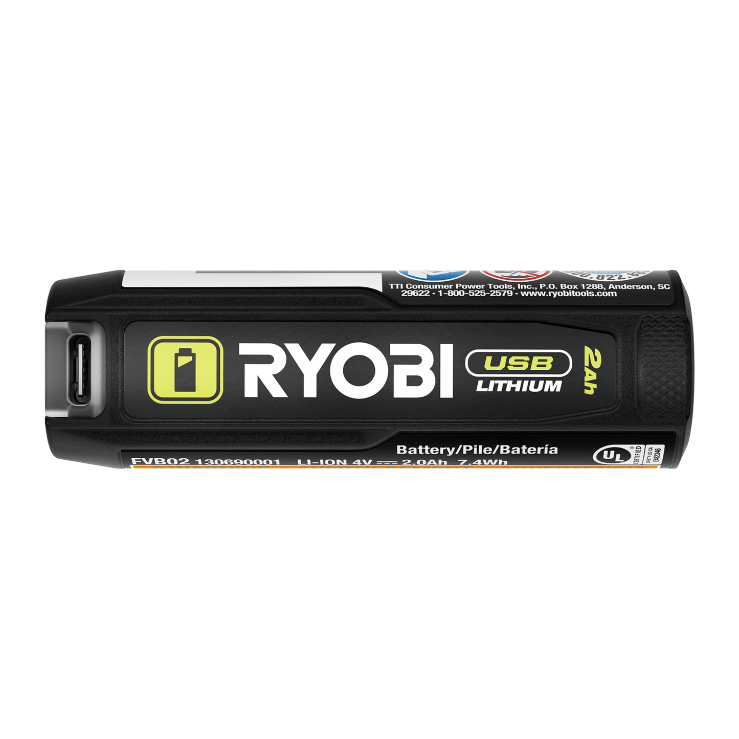 Ryobi USB Lithium Battery Power Bank - 2Ah
