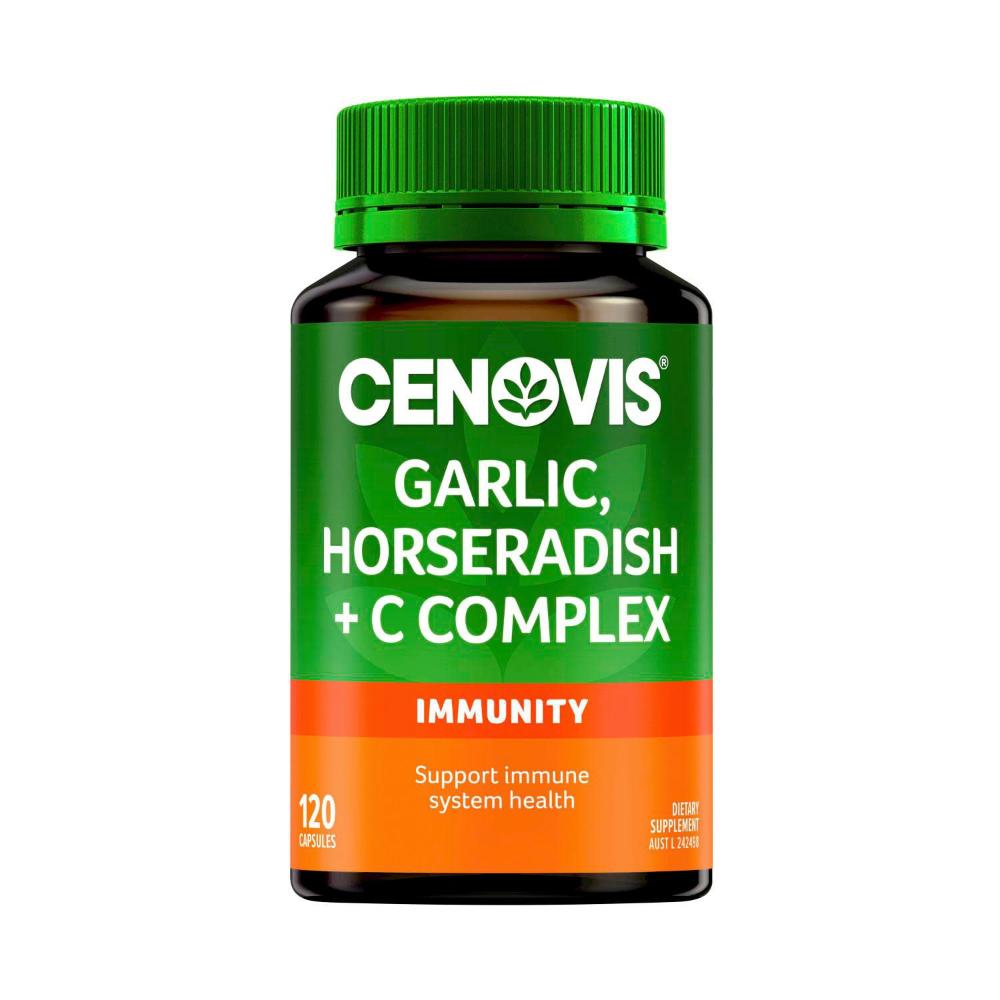 Cenovis Garlic Horseradish + Vitamin C Complex Capsules - 120 pack