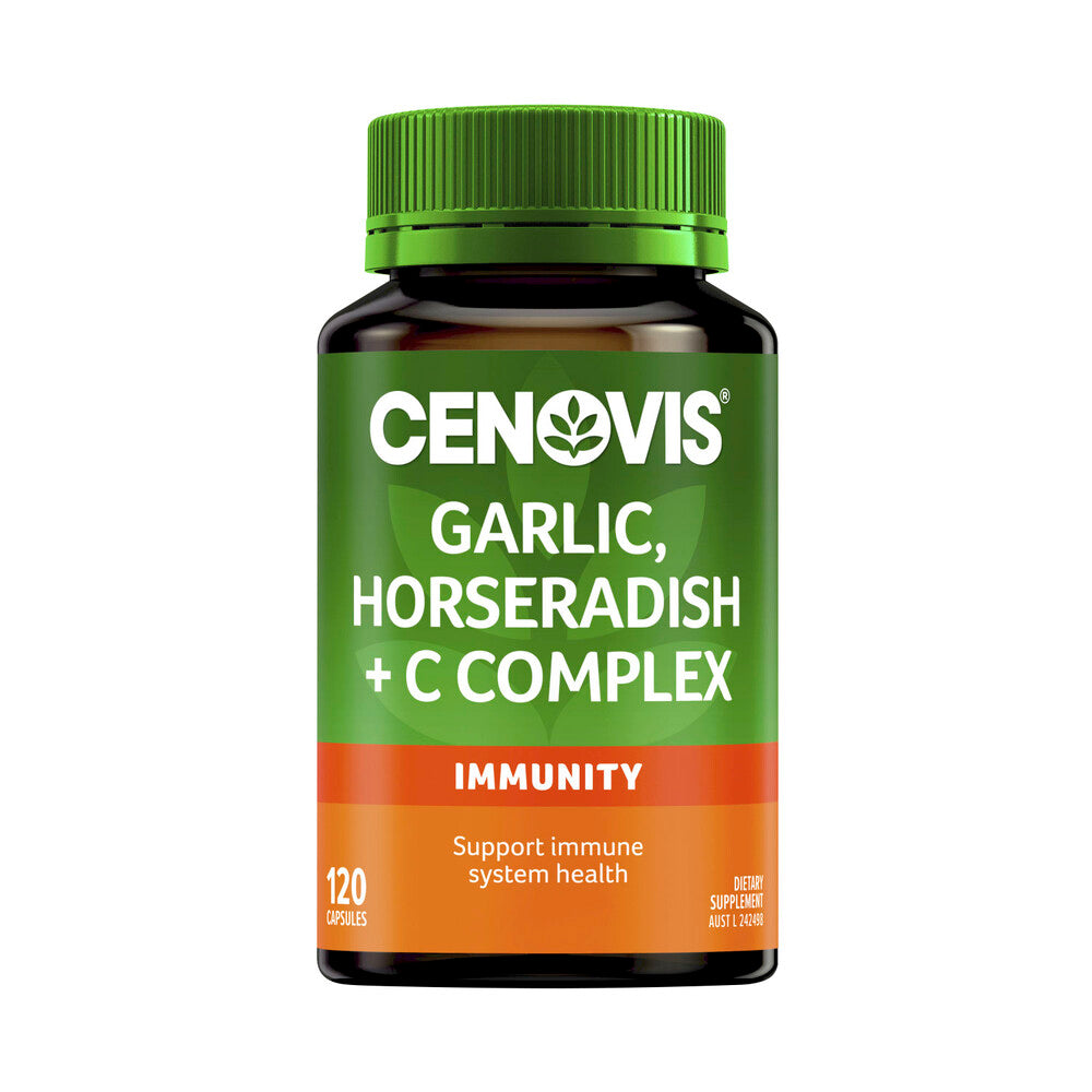 Cenovis Garlic Horseradish + Vitamin C Complex Capsules - 120 pack
