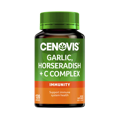 Cenovis Garlic Horseradish + Vitamin C Complex Capsules - 120 pack