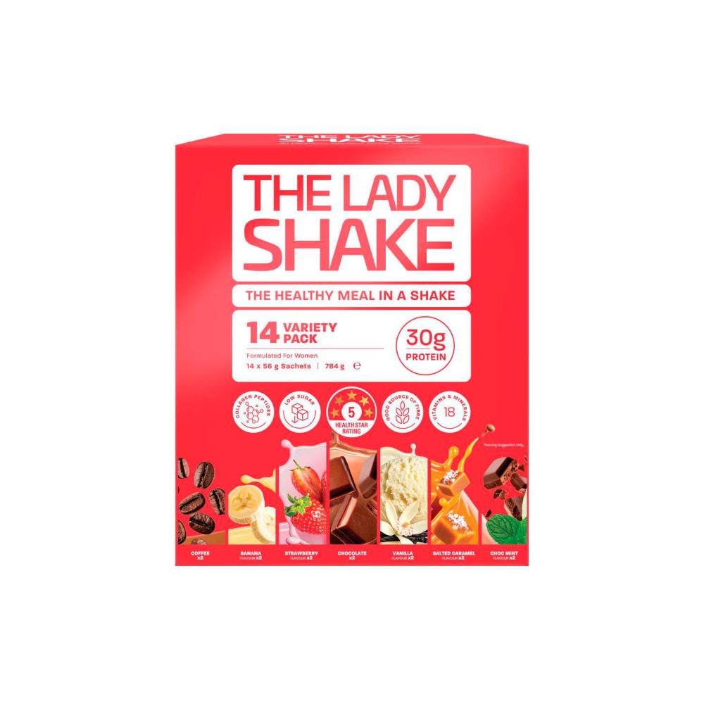 The Lady Shake Meal Replacement Variety 14 Pack - 784g